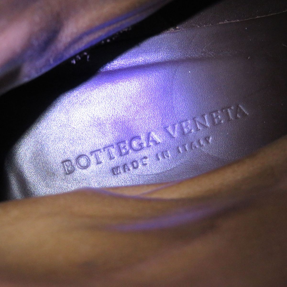 美品BOTTEGAVENETA/ボッテガヴェネタベルト付きスクエアトゥスウェードレザーエンジニアブーツブラウン401/2イタリア製メンズ【中古】