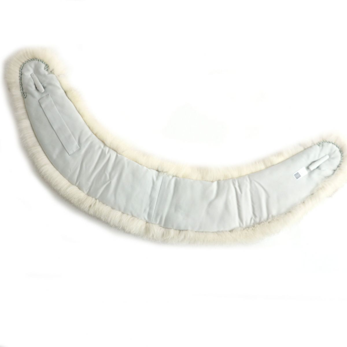 極美品◆SAGAFOXサガフォックス本毛皮大判ショール/ストールアイボリー毛質艶やか・柔らか◎【中古】