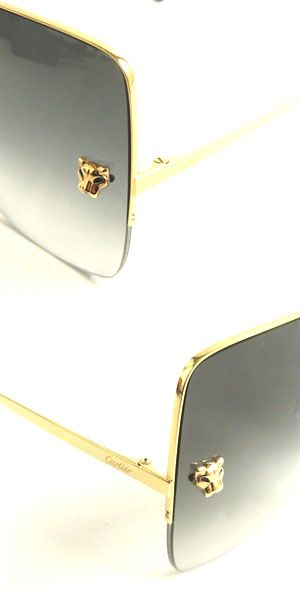 未使用品▽Cartier カルティエ CT0121SA 145 ドゥ 6018 ロゴ入り