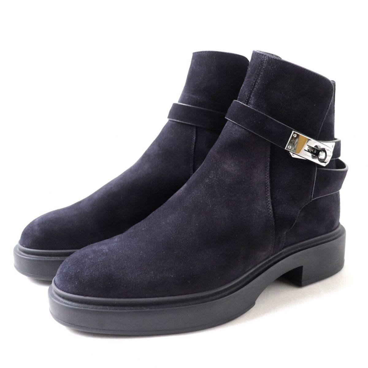 定価 極美品 21aw イタリア製 Hermes エルメス Veo ヴェオ ケリー金具 レディース ムートンブーツ アンクルブーツ ブラック 37 箱 保管袋付き Fucoa Cl