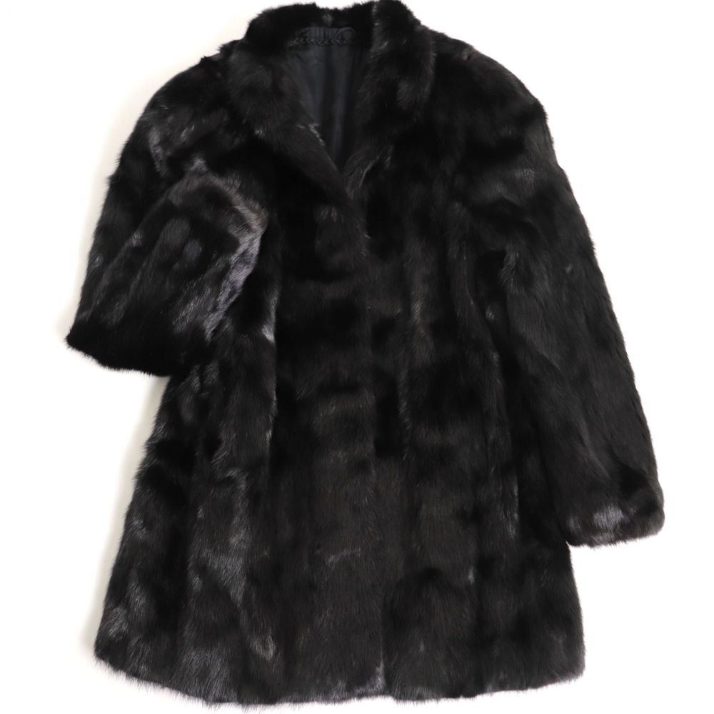 国産 中古 極美品 Mink ミンク 本毛皮コート ブラック 毛質艶やか 柔らか コンビニ受取対応商品 Www Estelarcr Com