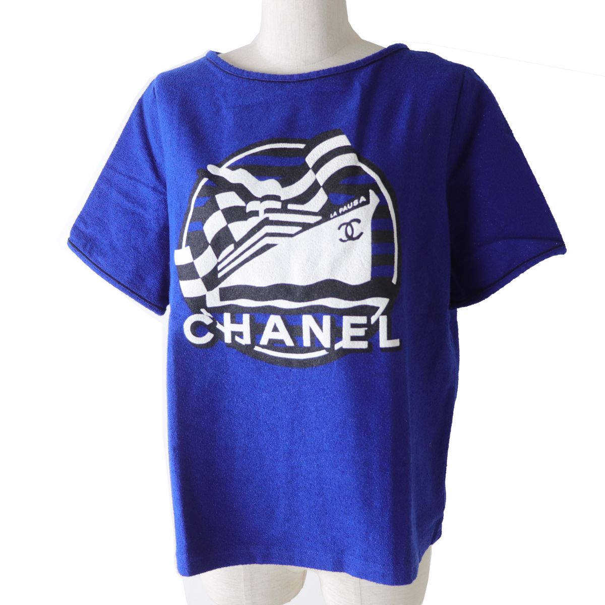CHANEL シャネル 未使用 Tシャツ カットソー ココマーク ブルー-