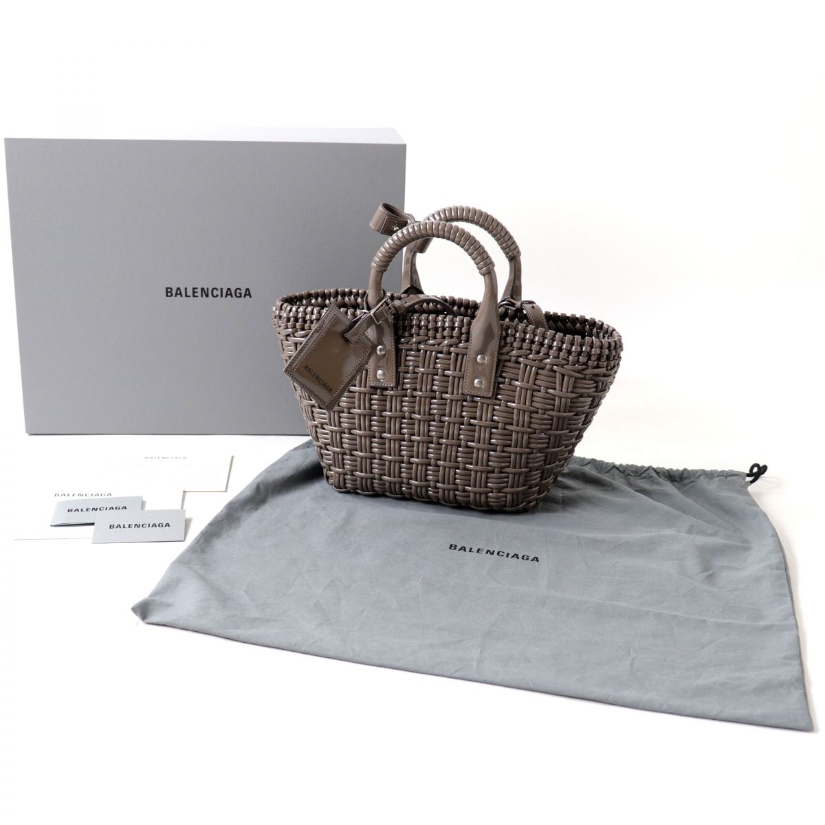 未使用品◎BALENCIAGA バレンシアガ 671342 ビストロバスケットバッグ