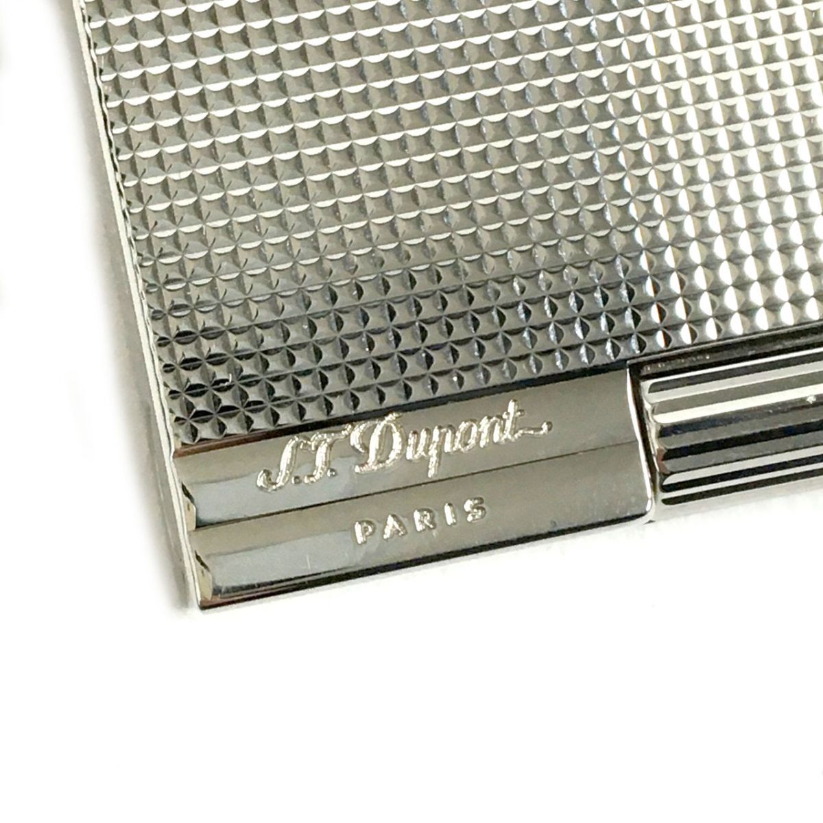 【楽天市場】極美品 S.T.Dupont デュポン ギャッツビー ダイヤモンドヘッド ロゴ刻印入り ローラー式 ガスライター シルバー メンズ