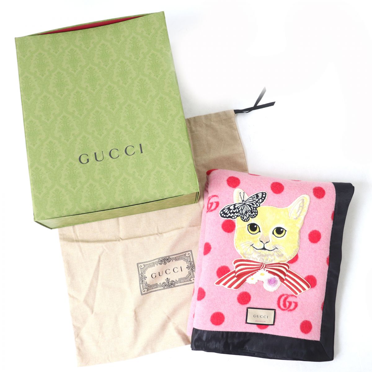 最安価格挑戦 ☆美品☆GUCCIxヒグチユウコ ウールブランケット ピンク