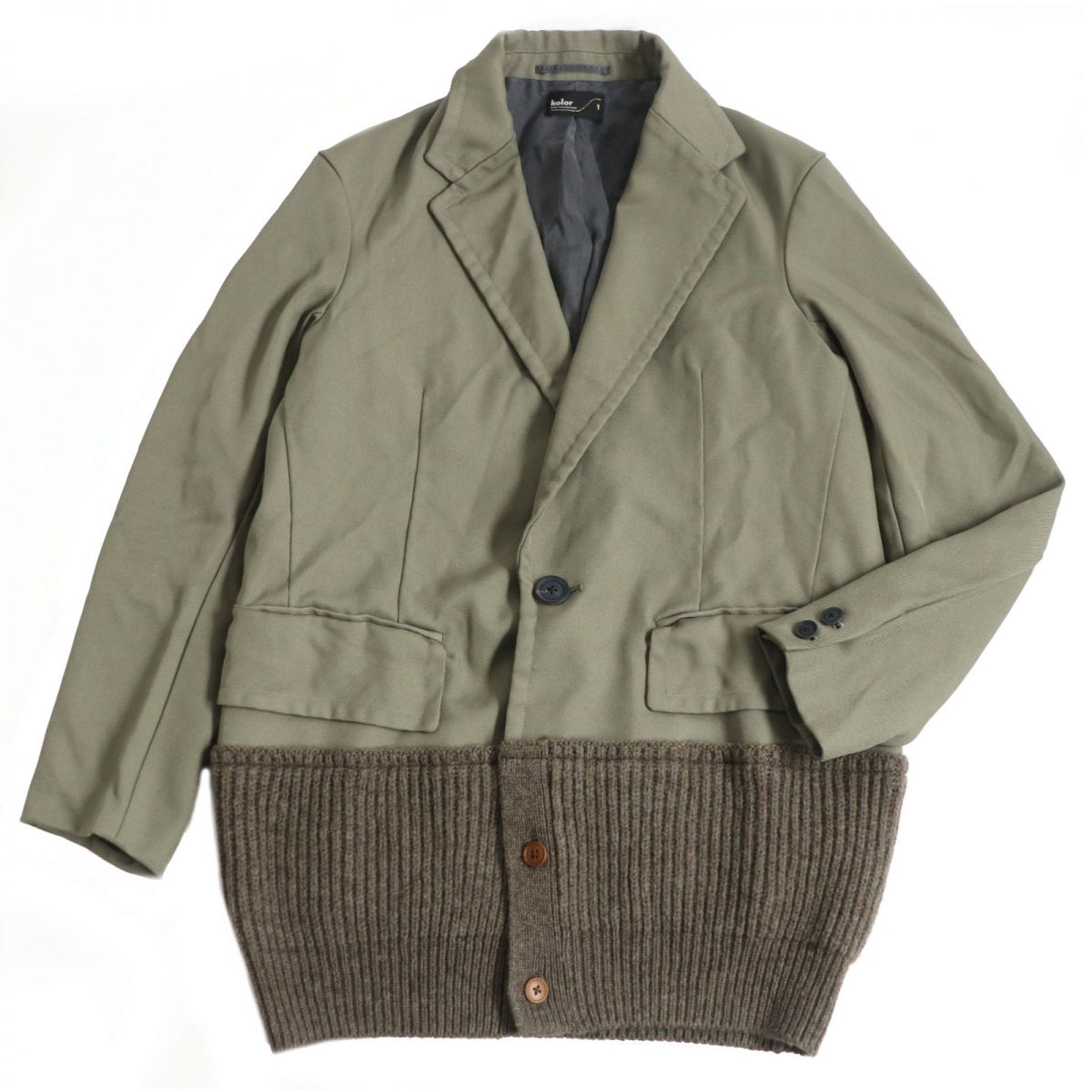 最安値】 未使用品19AW kolor カラー 19WCM-J04106 ニット切り替え PE