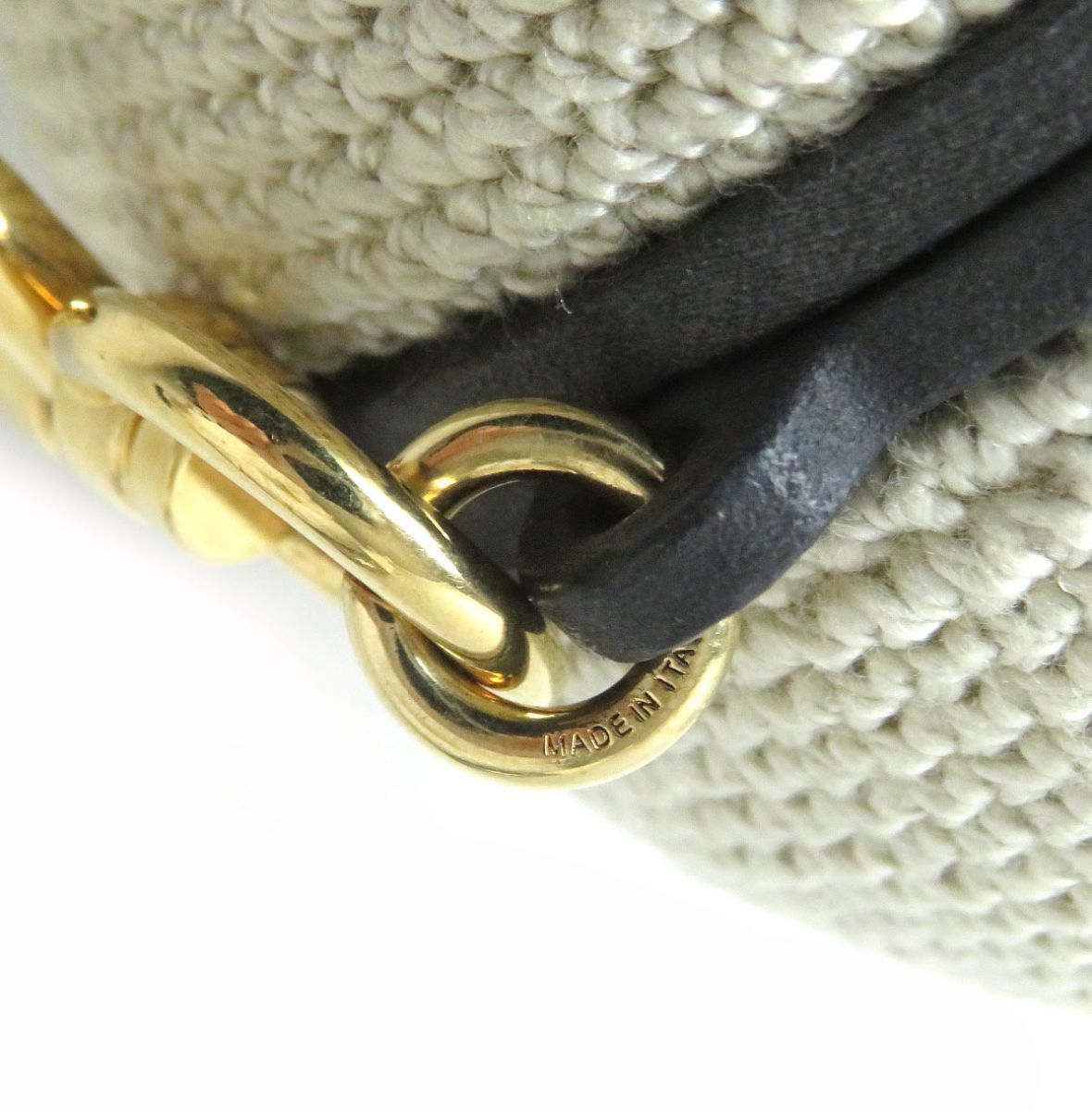 美品△CELINE セリーヌ 10I422DRN アイボリー×ブラック Pro ケース 
