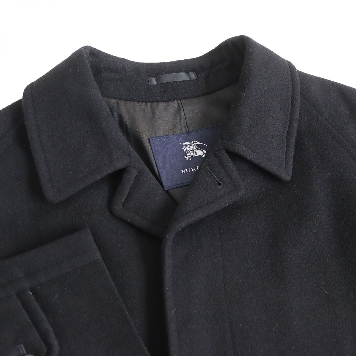 美品◇BURBERRY LONDON バーバリーロンドン カシミヤ混 比翼仕立て