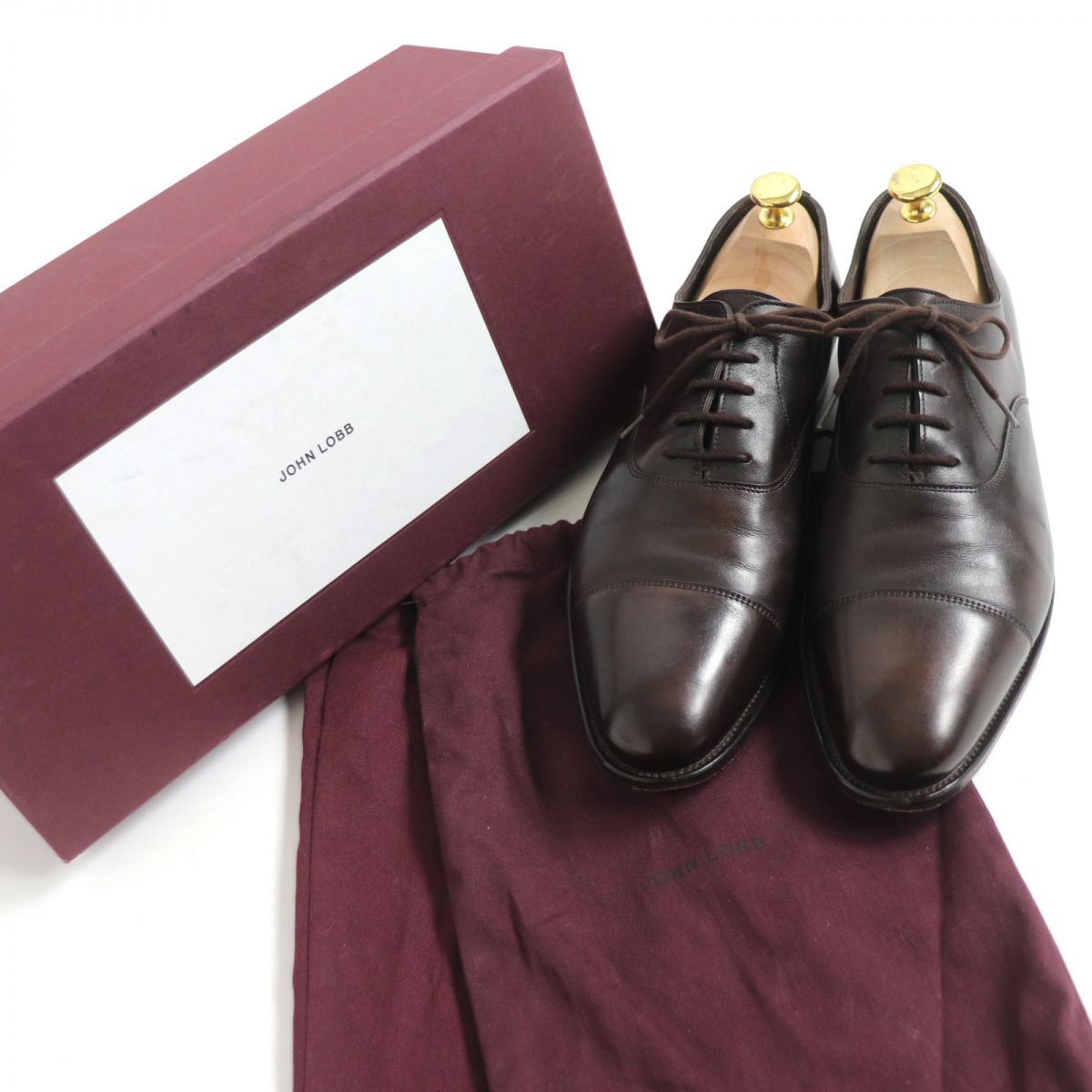 美品JOHN LOBB ジョンロブ 箱付 ストレートチップ 英国製 LAST