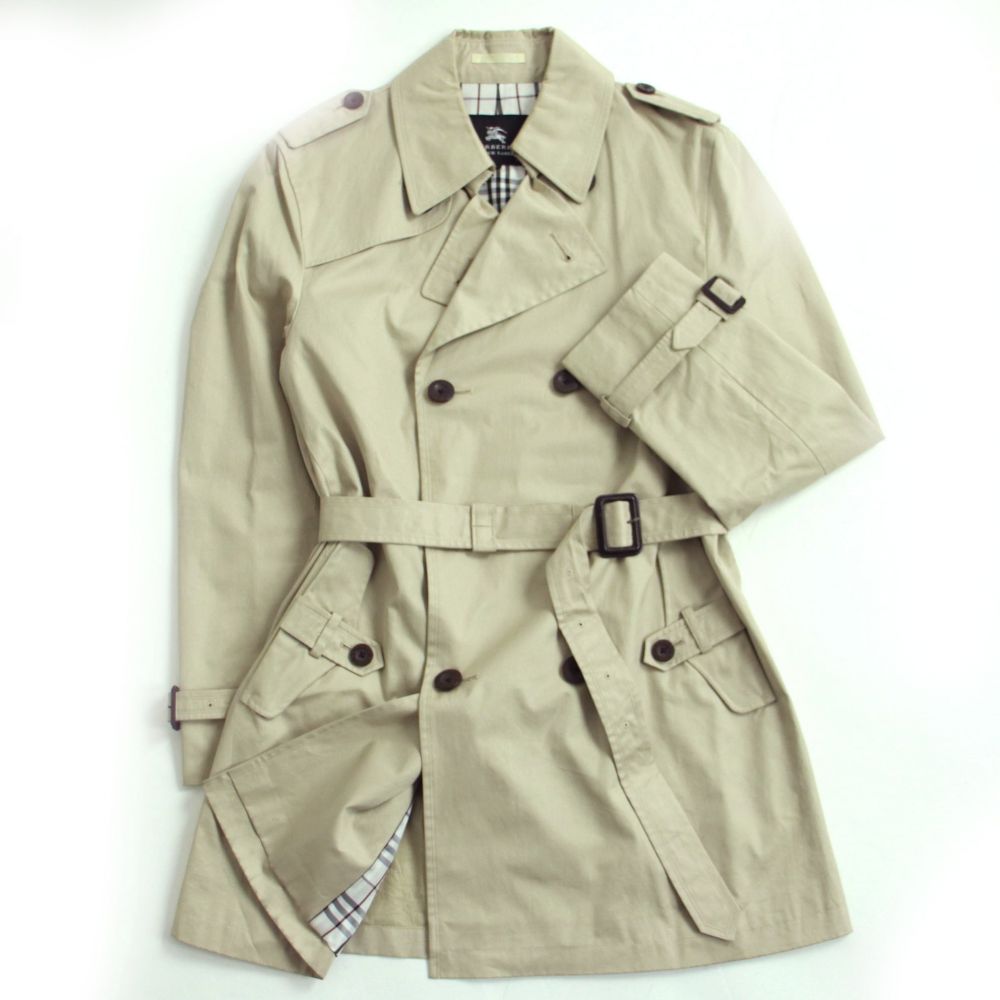21春夏新色 メンズファッション コート ジャケット Black 中古 良品 Burberry Label 正規品 日本製 ベージュ L トレンチコート ロゴボタン 裏地チェック柄 バーバリーブラックレーベル Gs Louislegrand Com