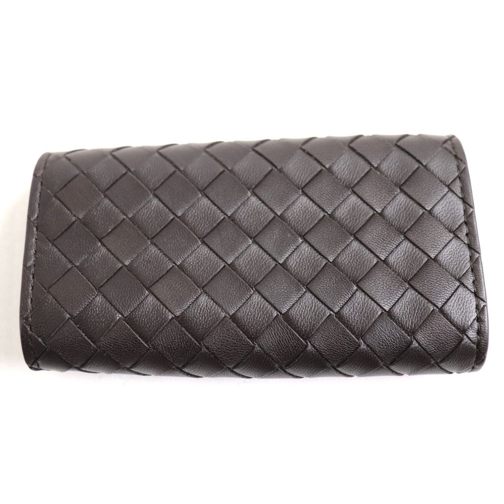 未使用品 Bottega Veneta ボッテガヴェネタ イントレチャート 6連 3つ折り レザーキーケース ブラウン イタリア製 中古 Mergertraininginstitute Com