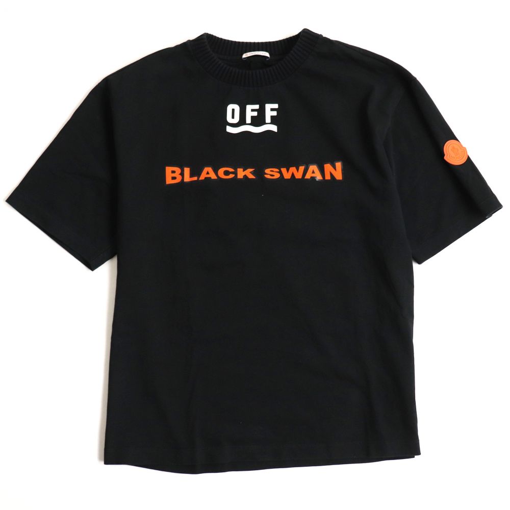 21公式店舗 中古 美品 17ss Moncler Off White モンクレール オフホワイト Black Swan バックアロー 半袖 Tシャツ ブラック M イタリア製 メンズ 24時間限定 トップス Tシャツ カットソー Comercialpollyanna Rededaconstrucao Com