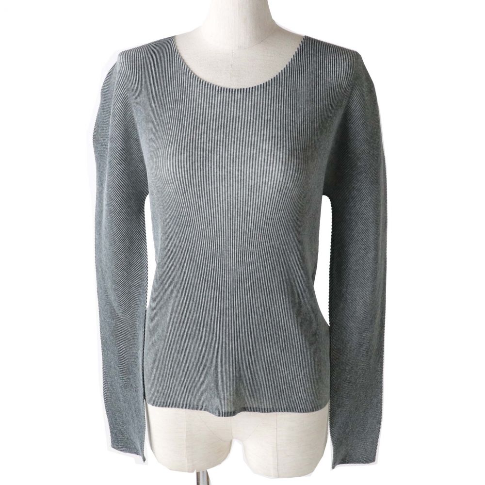 セーター 公式サイト 3 グレー カットソー トップス 長袖 プリーツ レディース Pp21 Fk3 プリーツプリーズ Please Pleats 日本製 中古 極美品 正規品 Beachsidecliniccr Com