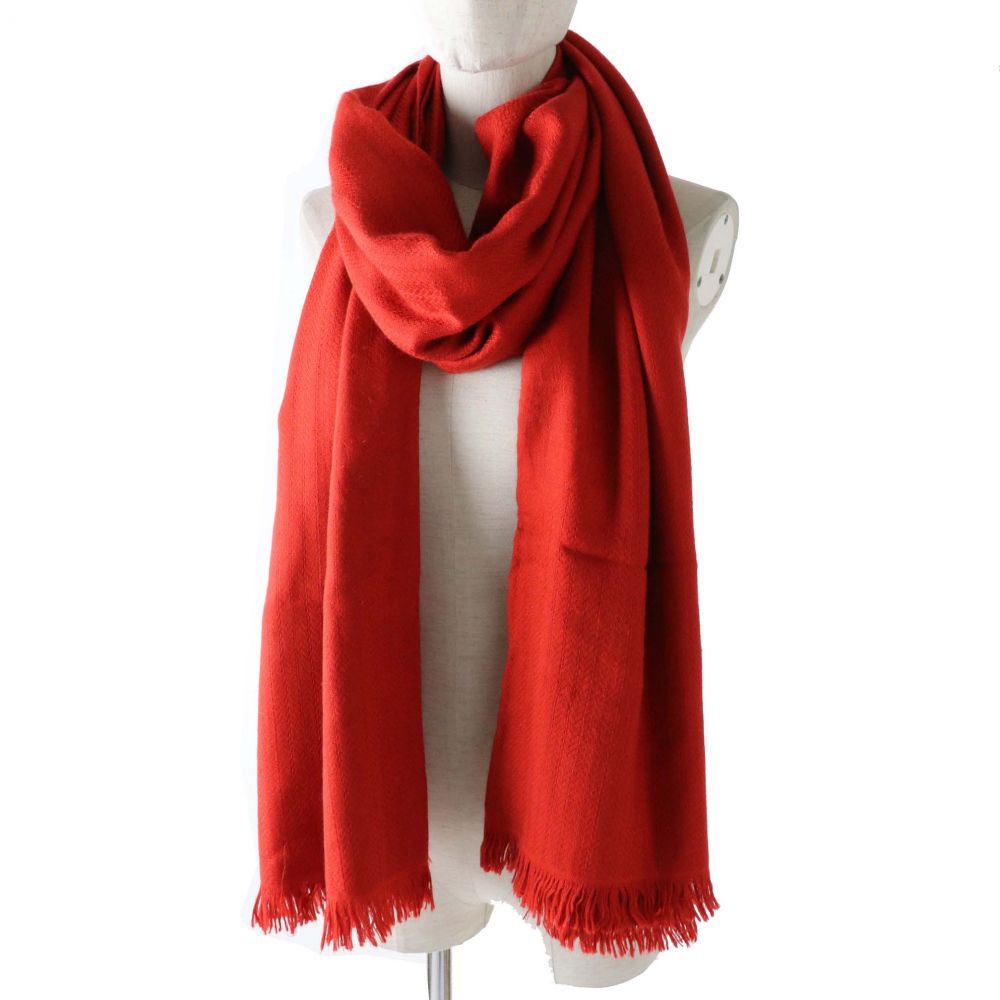 良品 フランス製 HERMES エルメス ニューリブリス レディース カシミヤ ...