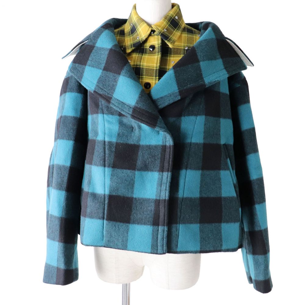 未精励物品 N 21 ヌメロヴェントゥーノ 検する品性 ビジュー付 レイヤードウィンド カシミール混 短絡ブルゾン レディース 36 中古 Pasadenasportsnow Com