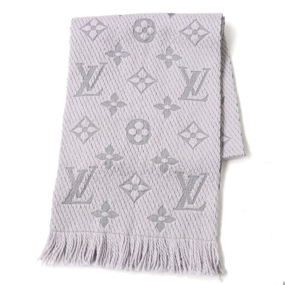 中古 美プライド 規定品 Louis Vuitton ルイヴィトン 年算 M エシャルプ ロゴ気違い モノグラム資性 帛混 編物首巻き えり巻 グリペルル Klubwino Pl