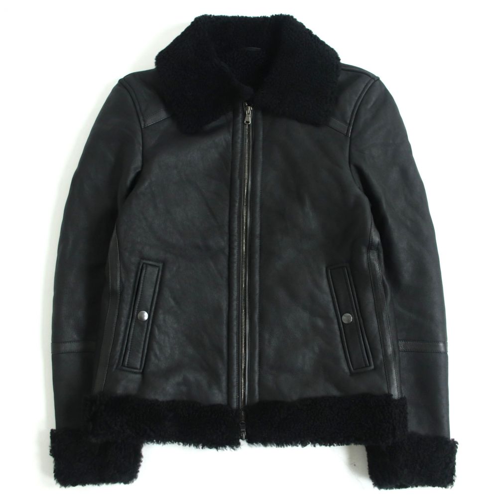 中古 美物件 Emmeti エンメティ マトンジャンパー 航空ジャケット 黒人 44 イタリア製 規則品 メンズ 無情時に Pasadenasportsnow Com