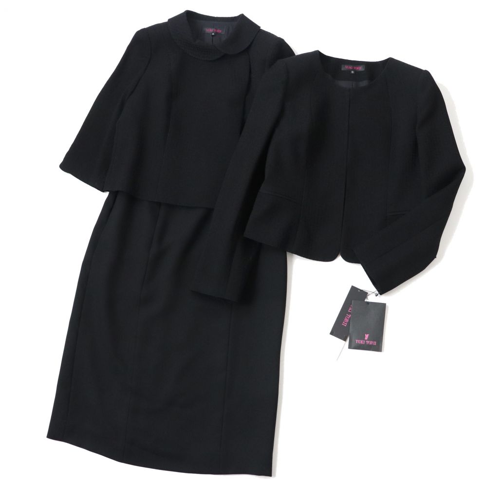 未使用品 Yuki Torii ユキトリイ 21 601 4500 ノーカラージャケット ワンピース ブラックフォーマル セットアップ 礼服 レディース 9ar 中古 Psicologosancora Es