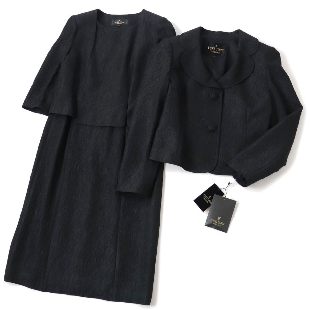 未使用 Yuki Torii ユキトリイ 609 4600 シルク73 ジャケット ワンピース ブラックフォーマル セットアップ 礼服 レディース 11ar 中古 Psicologosancora Es