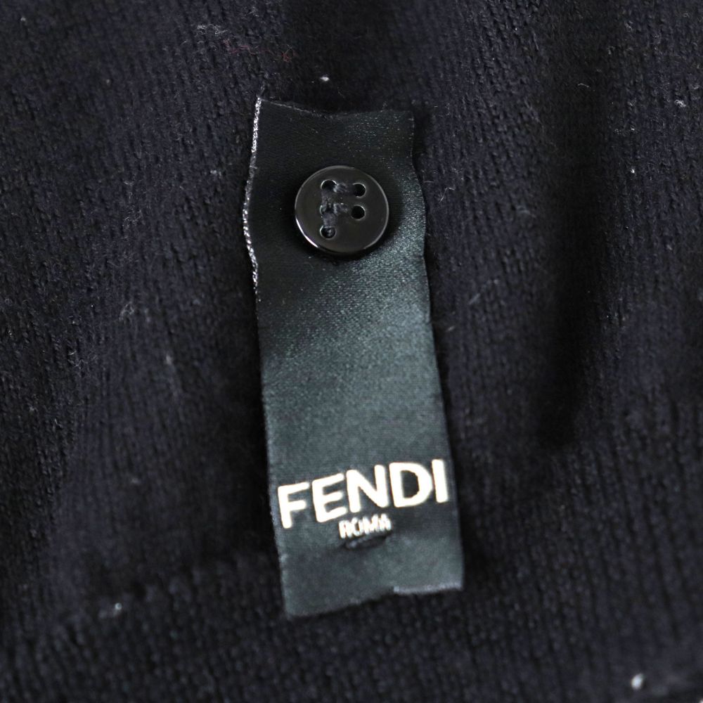 中古 良品 正規品 Fendi フェンディ 17年 Fzz153 3vv モンスター バグズアイ ウール100 ニット セーター トップス ブラック 46 イタリア製 Onpointchiro Com