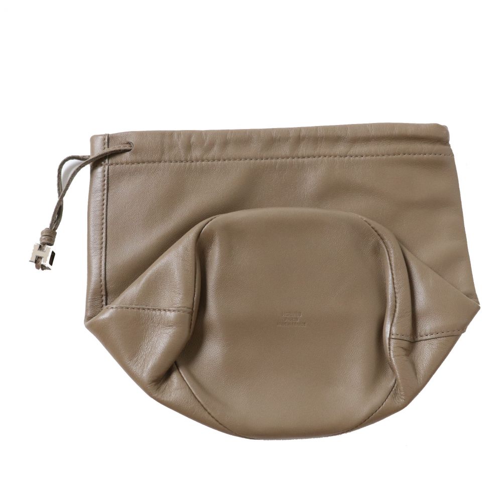 中古 ビューティー優美さ フランス共和国製 Hermes エルメス N符牒 レディース ヴォ スイフト 巾着 バケット金型 車寄 エトゥープ H金具 Silk Music Com