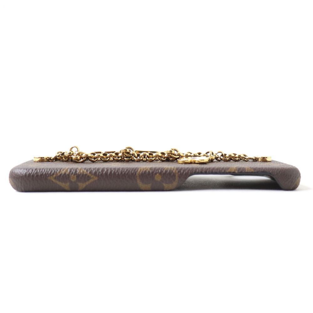 ビューティ貫目 Louis Vuitton ルイヴィトン 2019年次 M63899 Iphone バンパーチェーンチャーム仕合わせ モノグラムキャンバス Iphonex Xs機能 帯びるケイス 上覆い 茶色 銅色 イタリア製 函 入庫カバン はりつけ台随行 中古 Musiciantuts Com