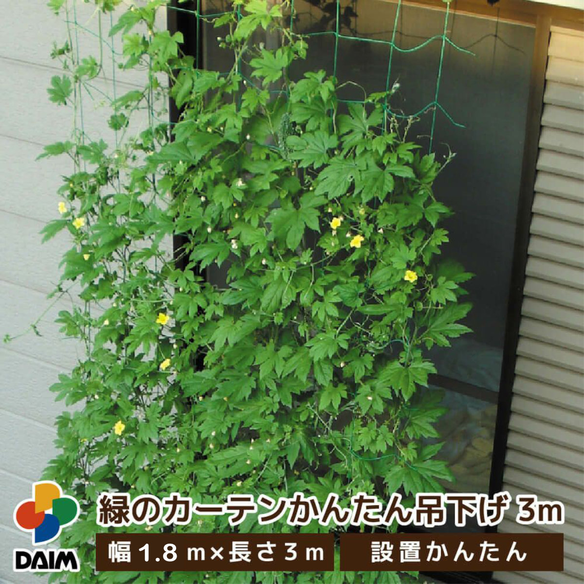 園芸用ネット 緑のカーテン用ネット 180CMX3M 第一ビニール 家庭菜園 園芸 ガーデニング 初心者向け ビギナー向け