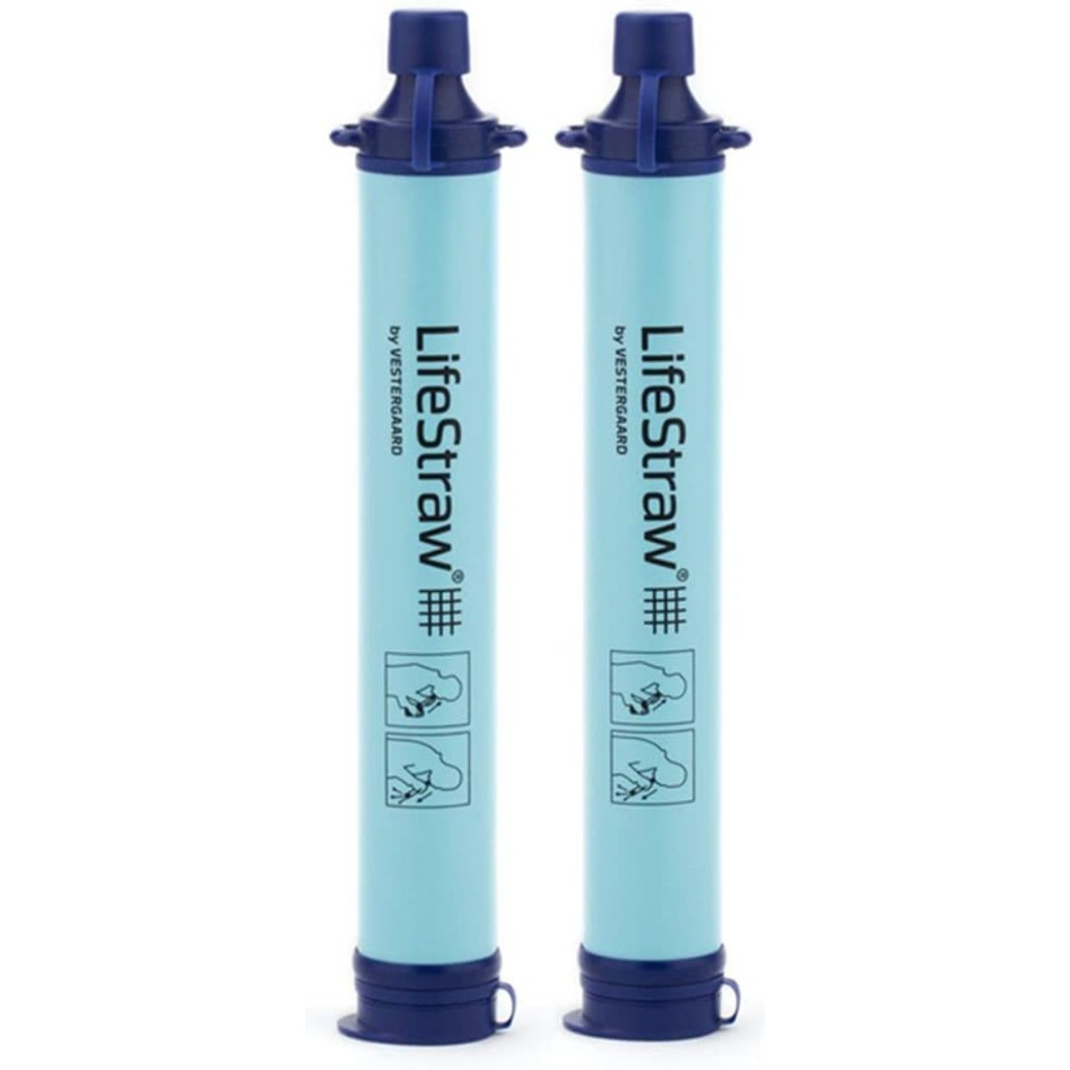 浄水器 防災 グッズ 水 ライフストロー アウトドア ハイキング キャンプ フィルター ストロー 2本セット LifeStraw Personal Water Filter for Hiking, Camping, Travel, and Emergency Preparedness 【エクスプレス便】｜GREEN BASKET 店 7,739円