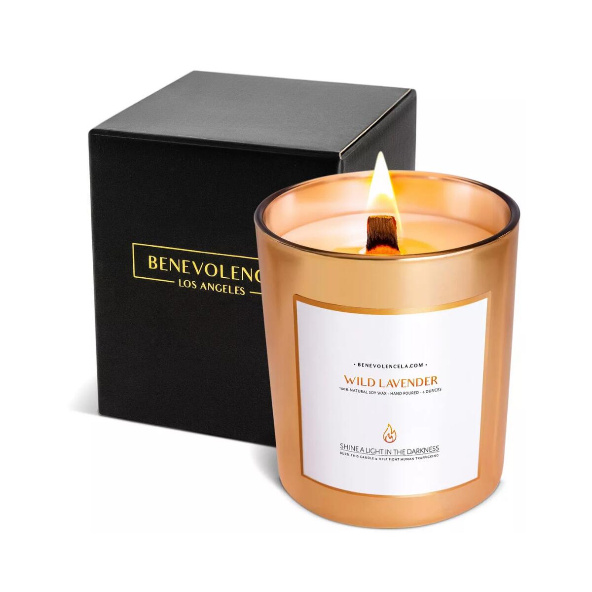 アロマキャンドル ライラック & ローズウッド芯キャンドル ベネボレンス LA 170g Benevolence LA Lilac & Rose Wood Wick Candles 6 oz オシャレ ギフト 焚火の音 【エクスプレス便】