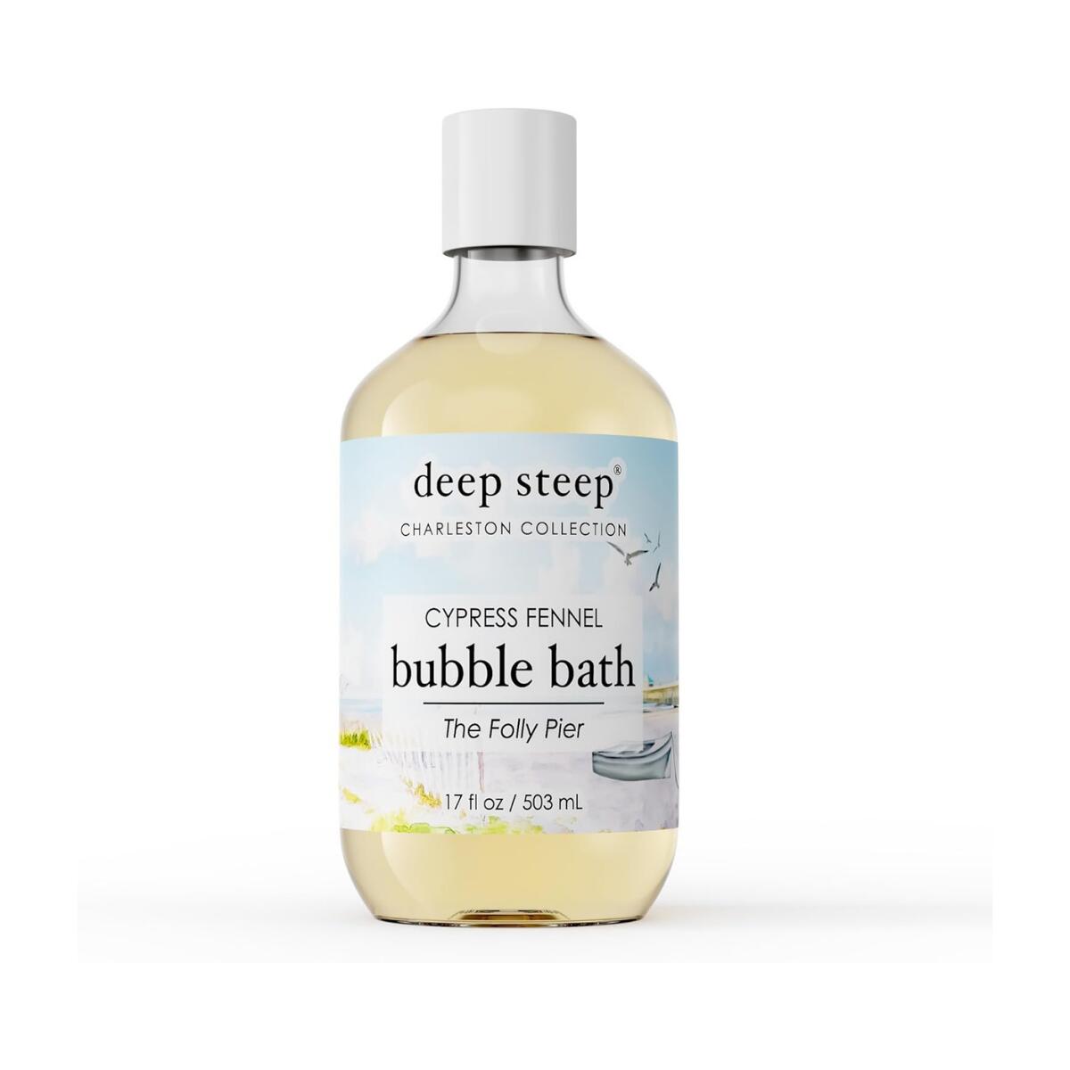 Deep Steep バブルバス 503ml サイプレスフェンネル シアバター アルガンオイル ココナッツオイル 配合 Deep Steep Bubble Bath Cypress Fennel 17 oz 入浴剤 【エクスプレス便】