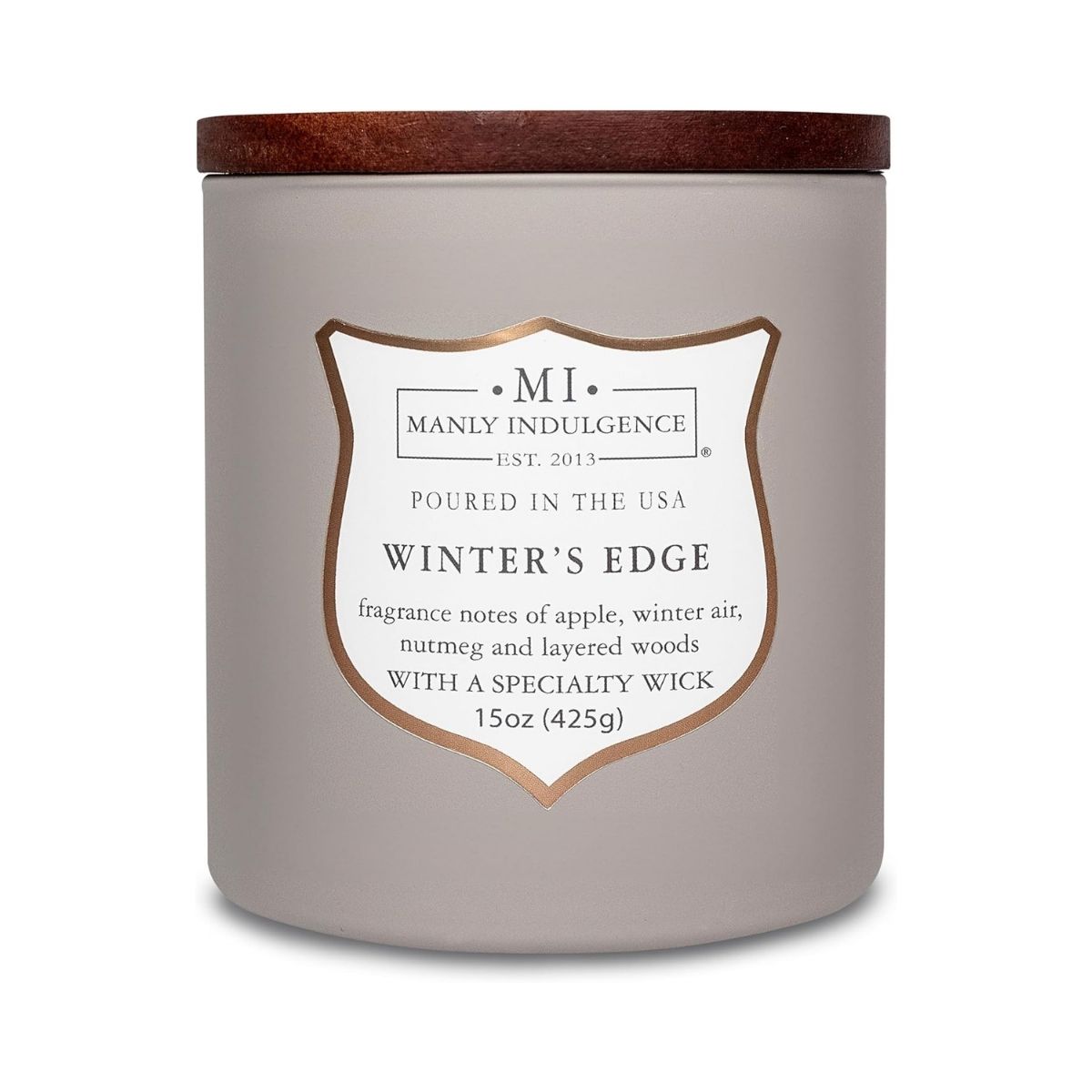 Manly Indulgence ウッドウィック キャンドル ウィンターズエッジ 425g Manly Indulgence Winters Edge Scented Candles for Men Wooden Wick 15 oz ウッディ スパイシー 男性向け ギフト 上質 落ち着いた香り 【エクスプレス便】