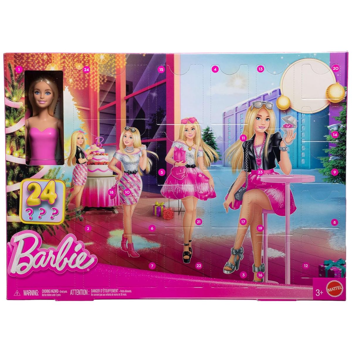 Barbie Doll バービー アドベントカレンダー クリスマス プレゼント ファッションアクセサリー付き ドールセット 服 バッグ 靴 子犬フィギュア入り 全24サプライズ Barbie Doll Holiday Advent Calendar with 24 Clothing and Accessory Surprises 【エクスプレス便】