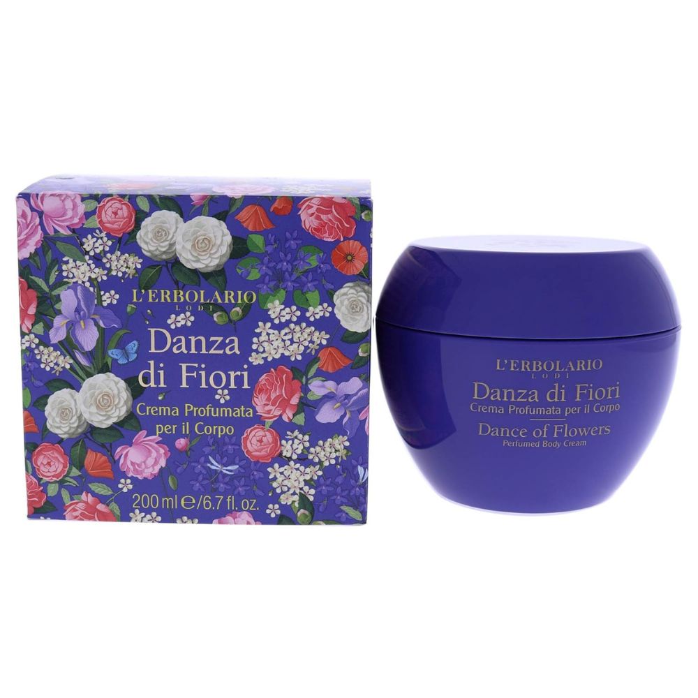 L'Erbolario パフュームド ボディクリーム ダンス・オブ・フラワーズ 200ml L'Erbolario Perfumed Body Cream Nourishing Floral Blend Dance of Flowers 6.7 oz ボディバター 保湿クリーム フローラル 【エクスプレス便】｜GREEN BASKET 店