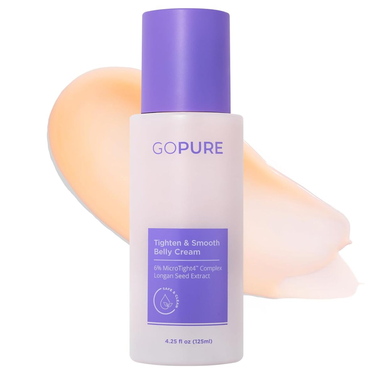 goPure 引き分け拾 アンド スムース 木ノ実 皮膚軟化剤 ゴーピュア Tighten \u0026 Smooth Belly Cream 4.25薬局衡オンス/125ml 土手っ腹締めつけ 昇降機引きあげる ハリ 世話をする 上半身皮膚軟化剤【急行列車便】