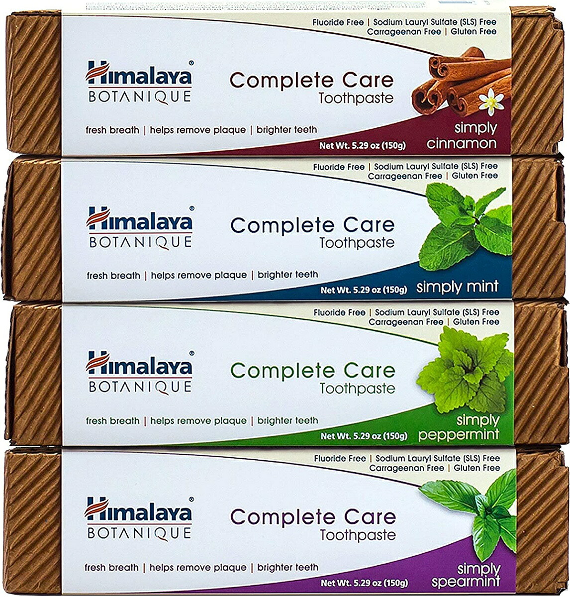 【バラエティパック】Himalaya Botanique Complete Care Toothpaste 5.29 oz (Variety 4 Pack) ヒマラヤボタニーク コンプリートケア歯磨き粉 バラエティ4本パック (150g) 【エクスプレス便】