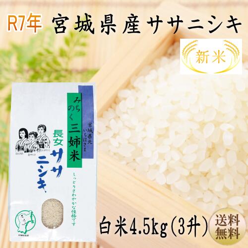 楽天市場】年末応援価格！新米【令和7年宮城米】ササニシキ 4.5kg 炊き