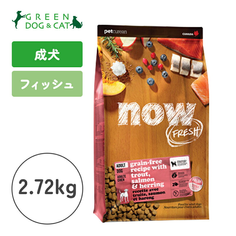 【ナウ 生新しい】\u003cbr /\u003eナウ 生新しい グレインフリー フィッシュアダルト 2.72kg【15時までの申しつけるで当日送りとどける 置き目品 素っ気ないボンネット 犬用 成犬】