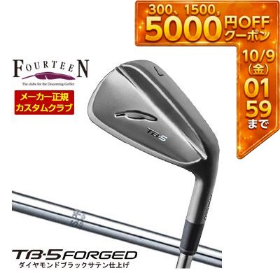 ＼エントリーでP10倍！4/4 20:00‐4/10 1:59／ 特注カスタムクラブ フォーティーン 2025NEW TB-5 FORGED アイアン ダイヤモンドブラックサテン仕上げ N.S. PRO 950GH WF シャフト 単品[＃5、＃6、＃7、＃8、＃9、PW]