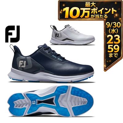＼エントリーでP10倍！4/4 20:00‐4/10 1:59／ フットジョイ FJ フューエル LACED スパイクレス ゴルフシューズ メンズ ウィズ：W