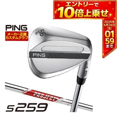＼エントリーでP10倍！4/4 20:00‐4/10 1:59／ [タイムセール] 特注カスタムクラブ ピン S259 ウエッジ クロム ライフル プロジェクトX RED シャフト 27,720円
