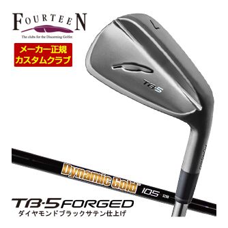 特注カスタムクラブ フォーティーン 2025NEW TB-5 FORGED アイアン ダイヤモンドブラックサテン仕上げ DG105 ONYX BLACK シャフト 4本セット[＃7-P]｜ゴルフプラザ　グリーンフィル