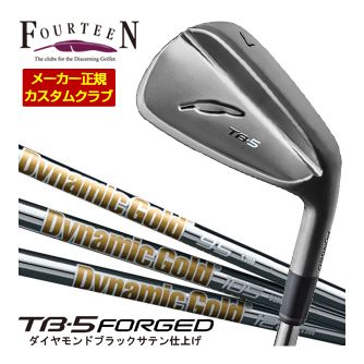 特注カスタムクラブ フォーティーン 2025NEW TB-5 FORGED アイアン ダイヤモンドブラックサテン仕上げ DG85 / DG95 / DG105 / DG120 シャフト 単品[＃5、＃6、＃7、＃8、＃9、PW]