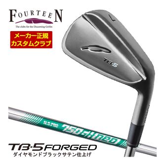 特注カスタムクラブ フォーティーン 2025NEW TB-5 FORGED アイアン ダイヤモンドブラックサテン仕上げ N.S. PRO 750GH neo シャフト 4本セット[＃7-P]