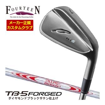 特注カスタムクラブ フォーティーン 2025NEW TB-5 FORGED アイアン ダイヤモンドブラックサテン仕上げ N.S.PRO MODUS3 TOUR130 シャフト 4本セット[＃7-P]
