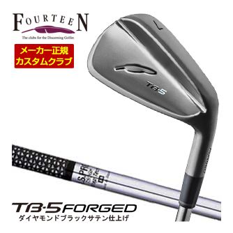 特注カスタムクラブ フォーティーン 2025NEW TB-5 FORGED アイアン ダイヤモンドブラックサテン仕上げ N.S. PRO 750GH シャフト 単品[＃5、＃6、＃7、＃8、＃9、PW]｜ゴルフプラザ　グリーンフィル