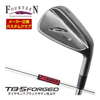 特注カスタムクラブ フォーティーン 2025NEW TB-5 FORGED アイアン ダイヤモンドブラックサテン仕上げ KBS TOUR シャフト 4本セット[＃7-P]