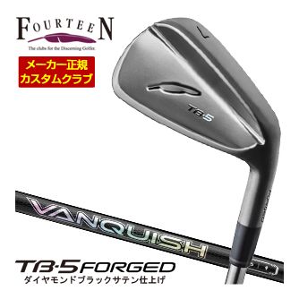 特注カスタムクラブ フォーティーン 2025NEW TB-5 FORGED アイアン ダイヤモンドブラックサテン仕上げ VANQUISH Iron シャフト 単品[＃5、＃6、＃7、＃8、＃9、PW] 24,572円