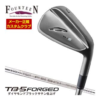 特注カスタムクラブ フォーティーン 2025NEW TB-5 FORGED アイアン ダイヤモンドブラックサテン仕上げ FS-90i オリジナルスチール シャフト 4本セット[＃7-P]｜ゴルフプラザ　グリーンフィル