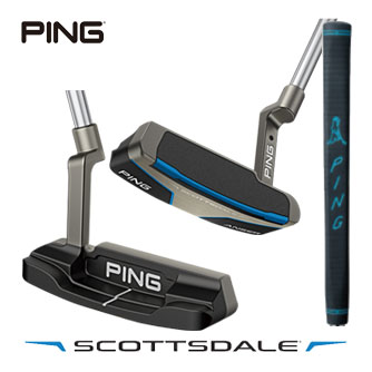 [タイムセール] ピン SCOTTSDALE ANSER パター PING PP58 ブラック/ブルー ミッドサイズ グリップ装着モデル