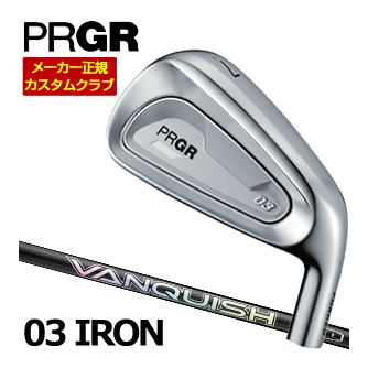 [タイムセール] 特注カスタムクラブ プロギア 03 アイアン 三菱VANQUISH IRON シャフト 4本セット[＃7-PW]｜ゴルフプラザ　グリーンフィル